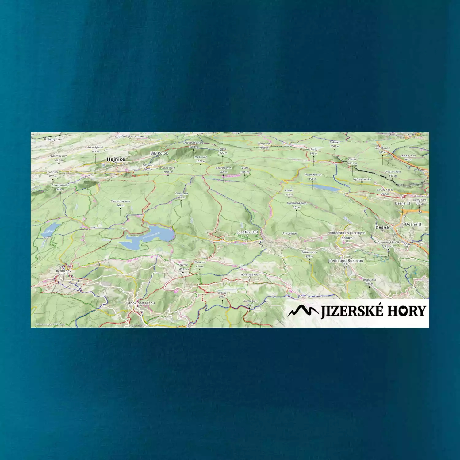 Jizerské hory mapa