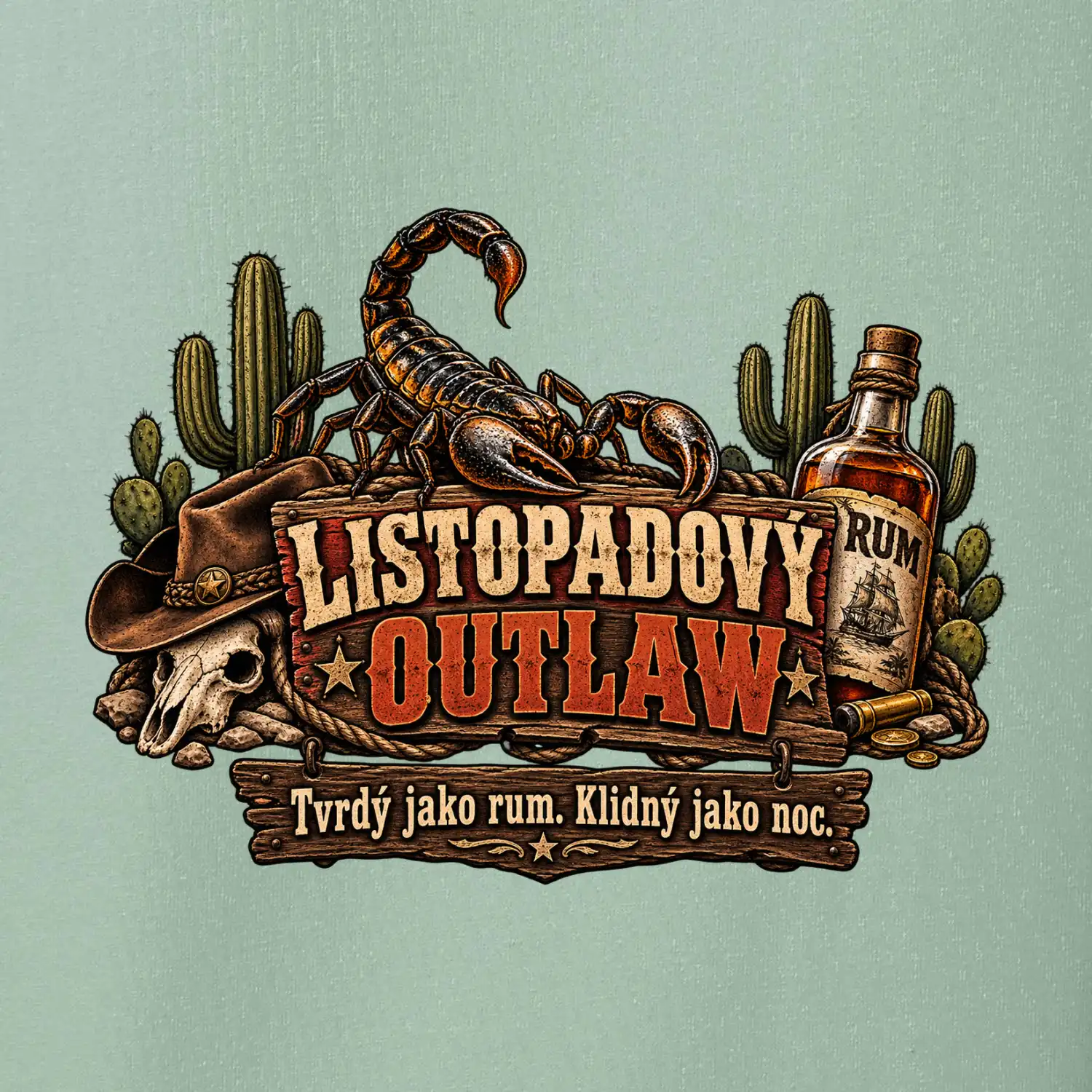 Listopadový outlaw western rum a kaktusy