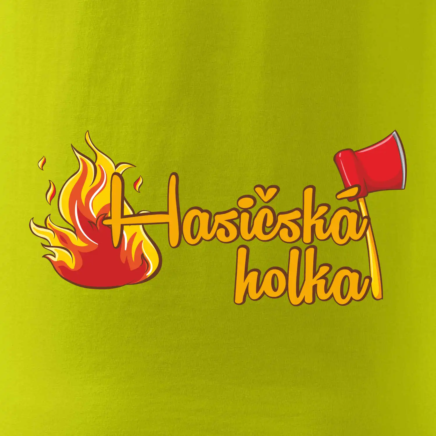 Hasičská holka - oheň a sekera