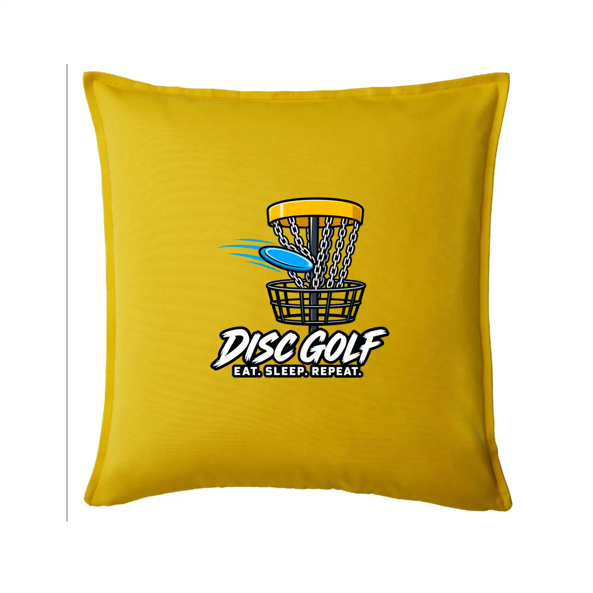 Discgolfový koš s letícím diskem eat sleep repeat