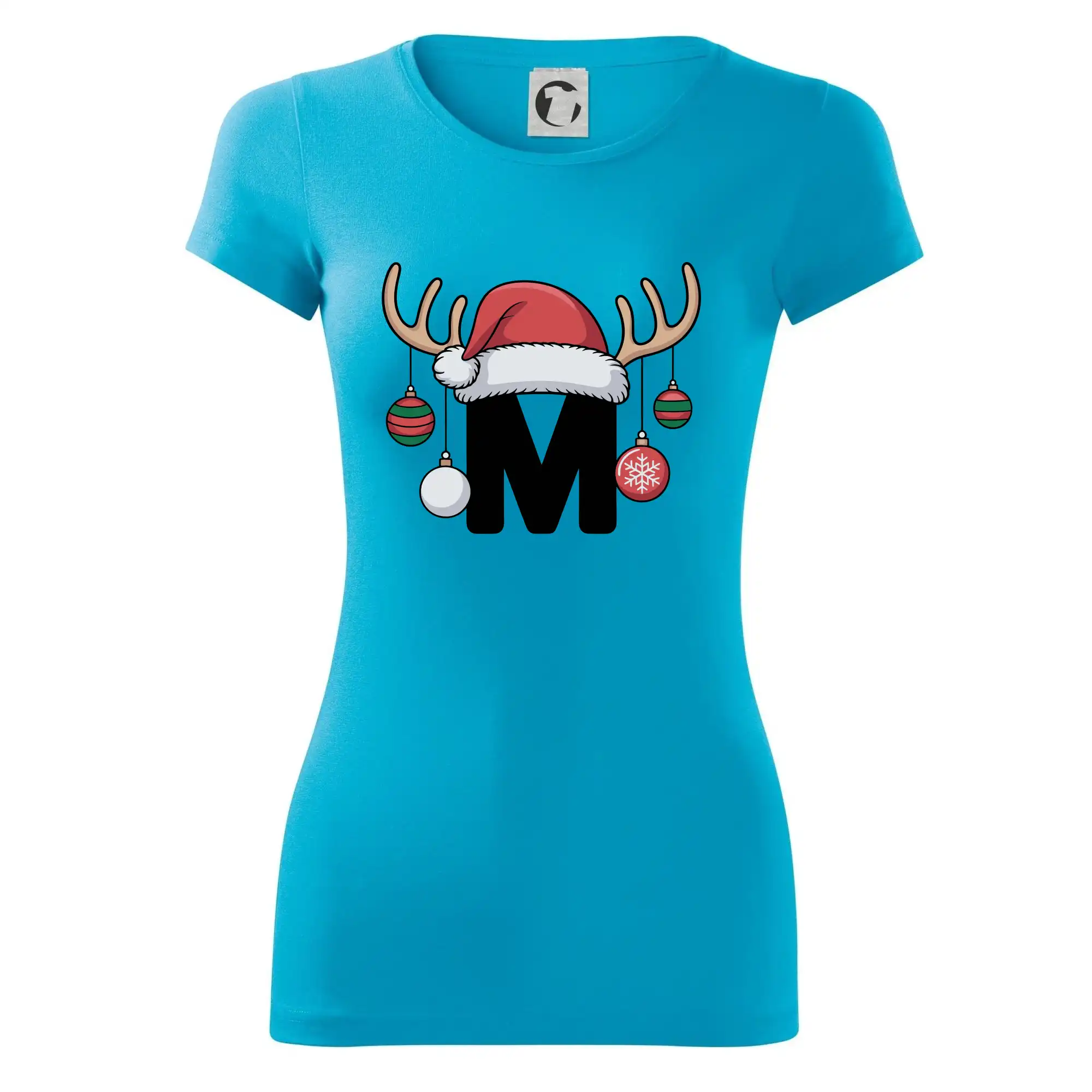 Vanoční rodinná trička - písmeno a čepice