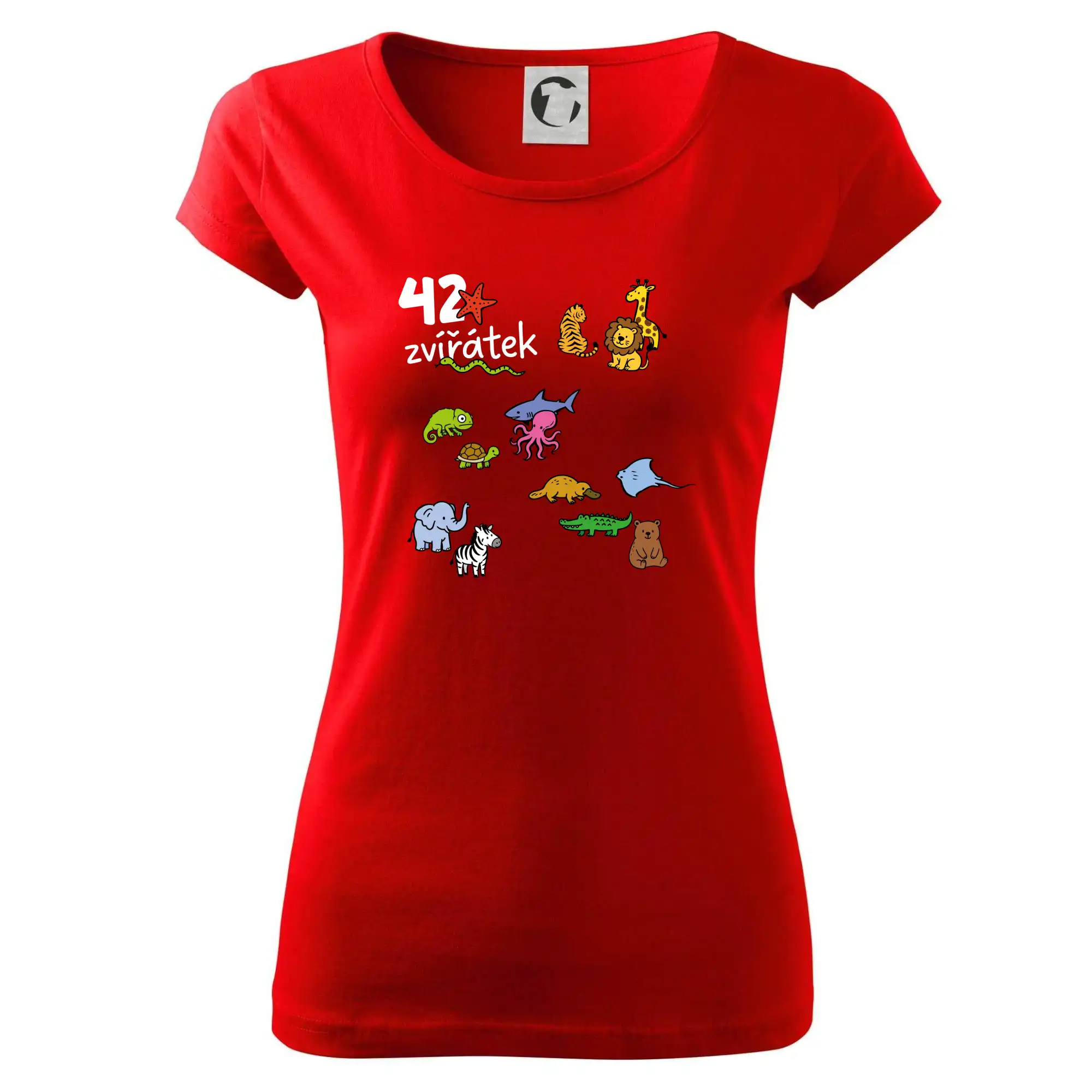 Tričko + 42 nažehlovacích zvířátek