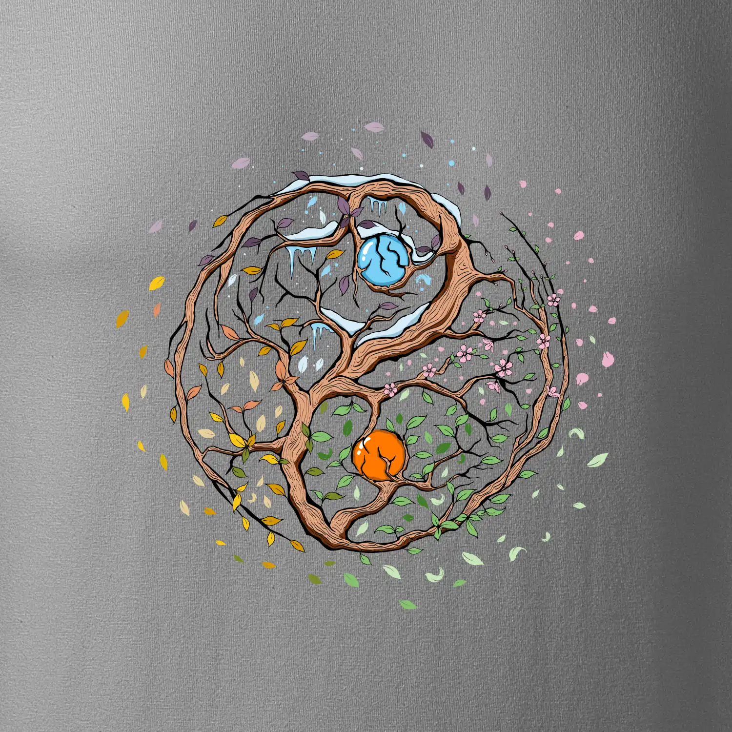 Yin & Yang strom - zima, léto