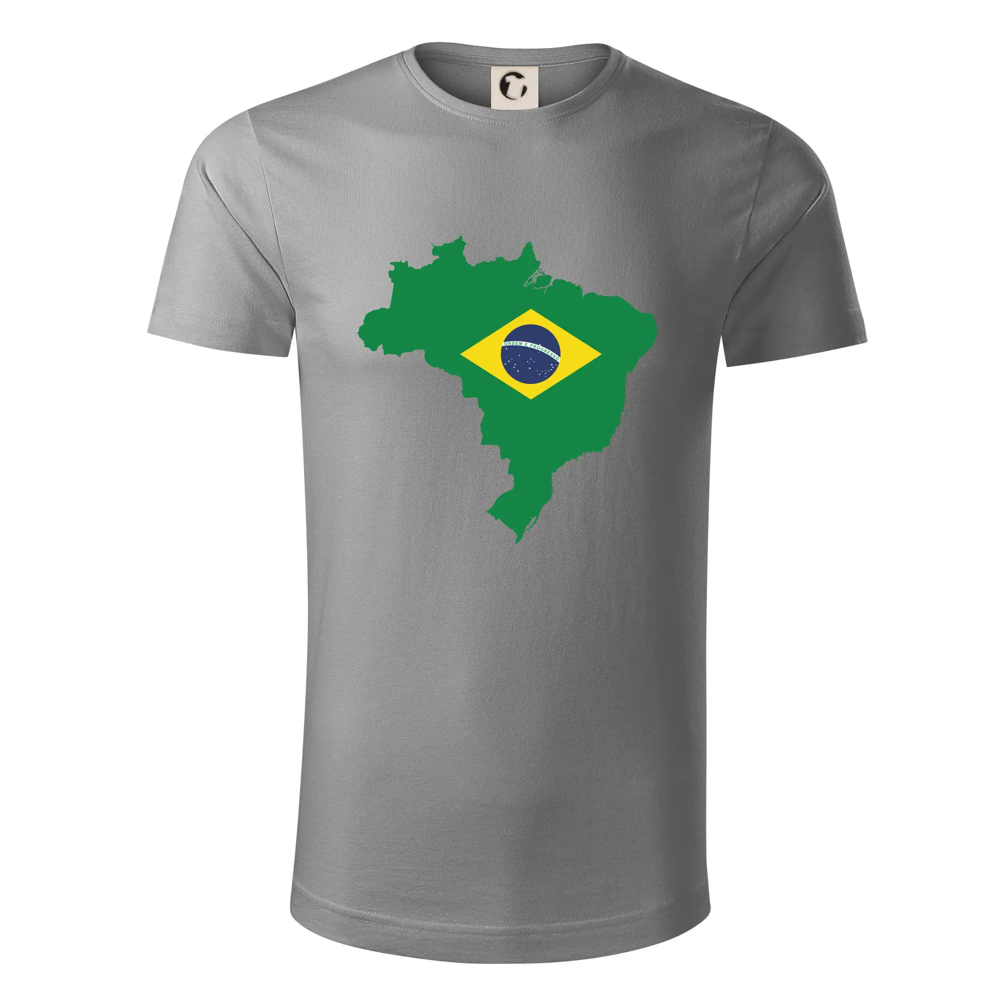 Brazílie vlajka v mapě