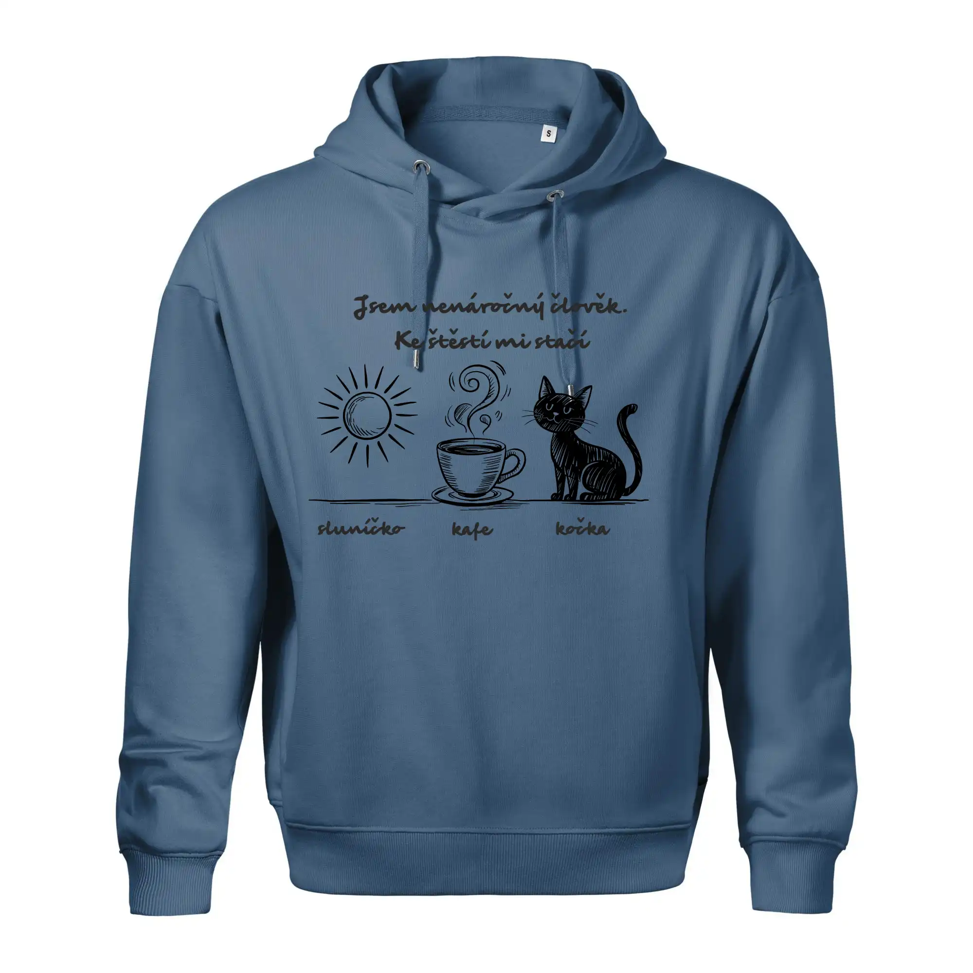 Jsem nenáročný člověk. Ke štěstí mi stačí sluníčko kafe kočka