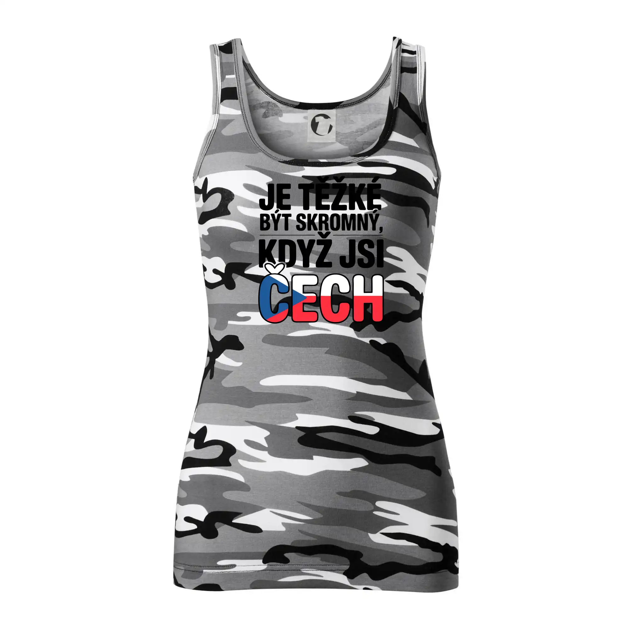 Nápis - Je těžké být skromný když jsi čech