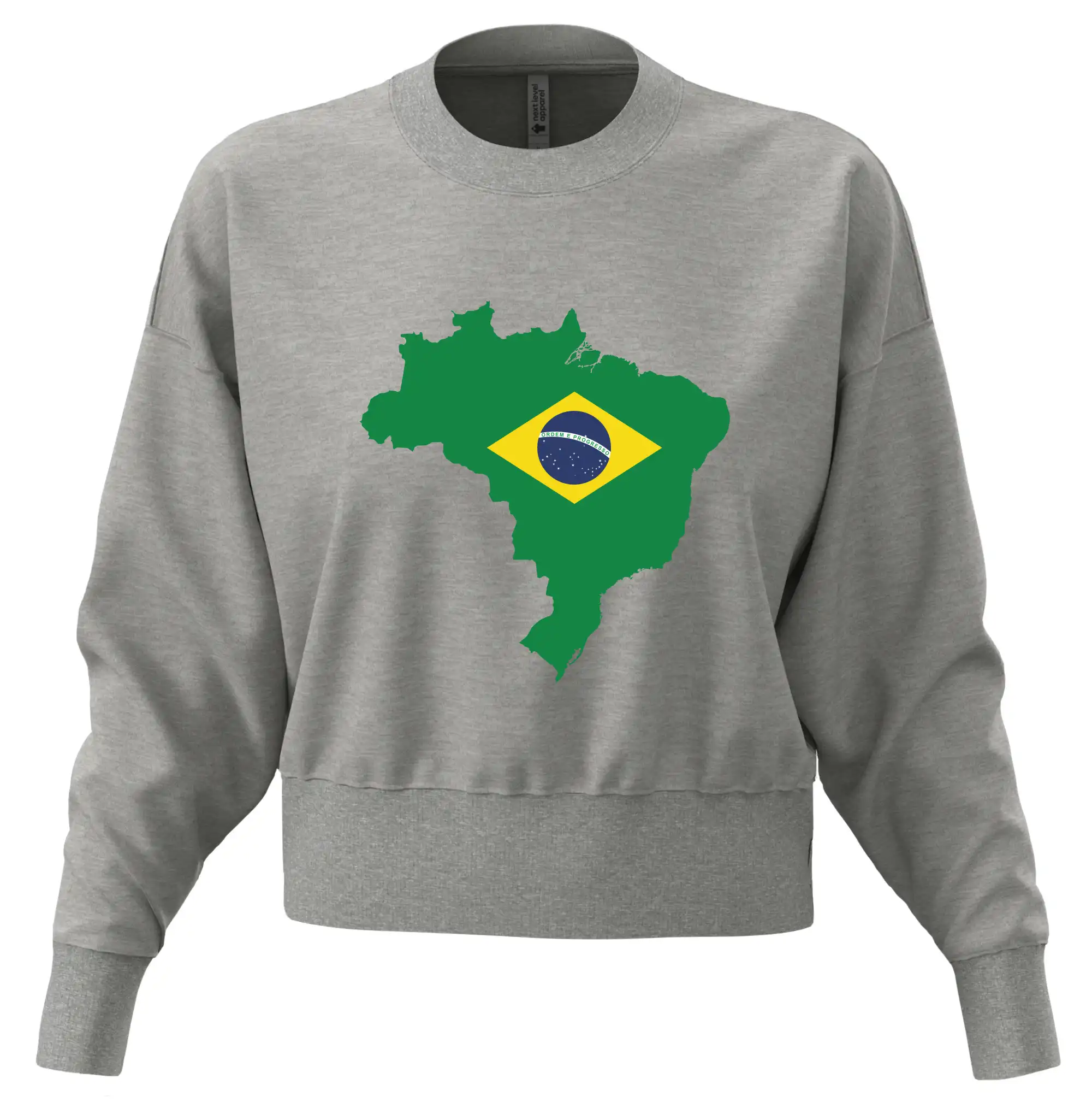 Brazílie vlajka v mapě
