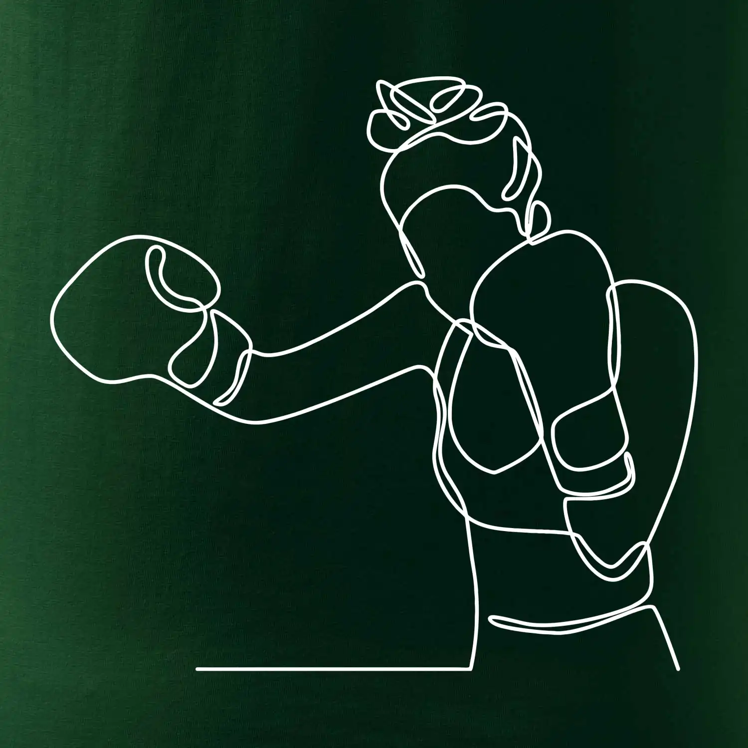 Žena boxerka jedním tahem