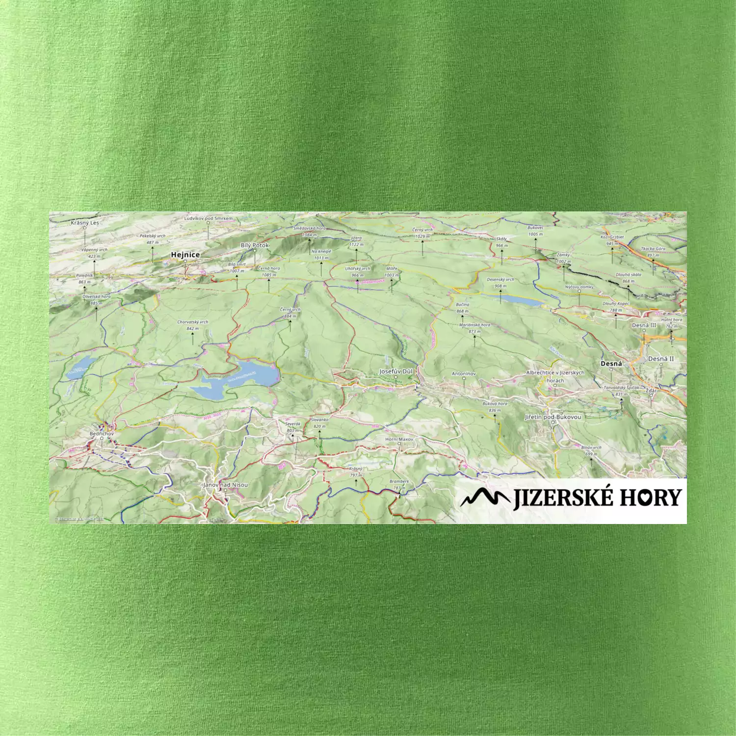 Jizerské hory mapa