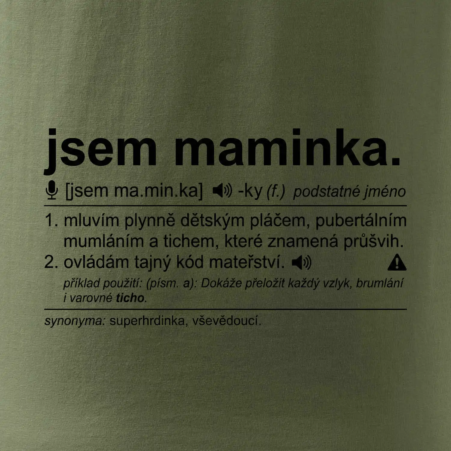 Jsem maminka. Mluvím plynně dětským pláčem bíle