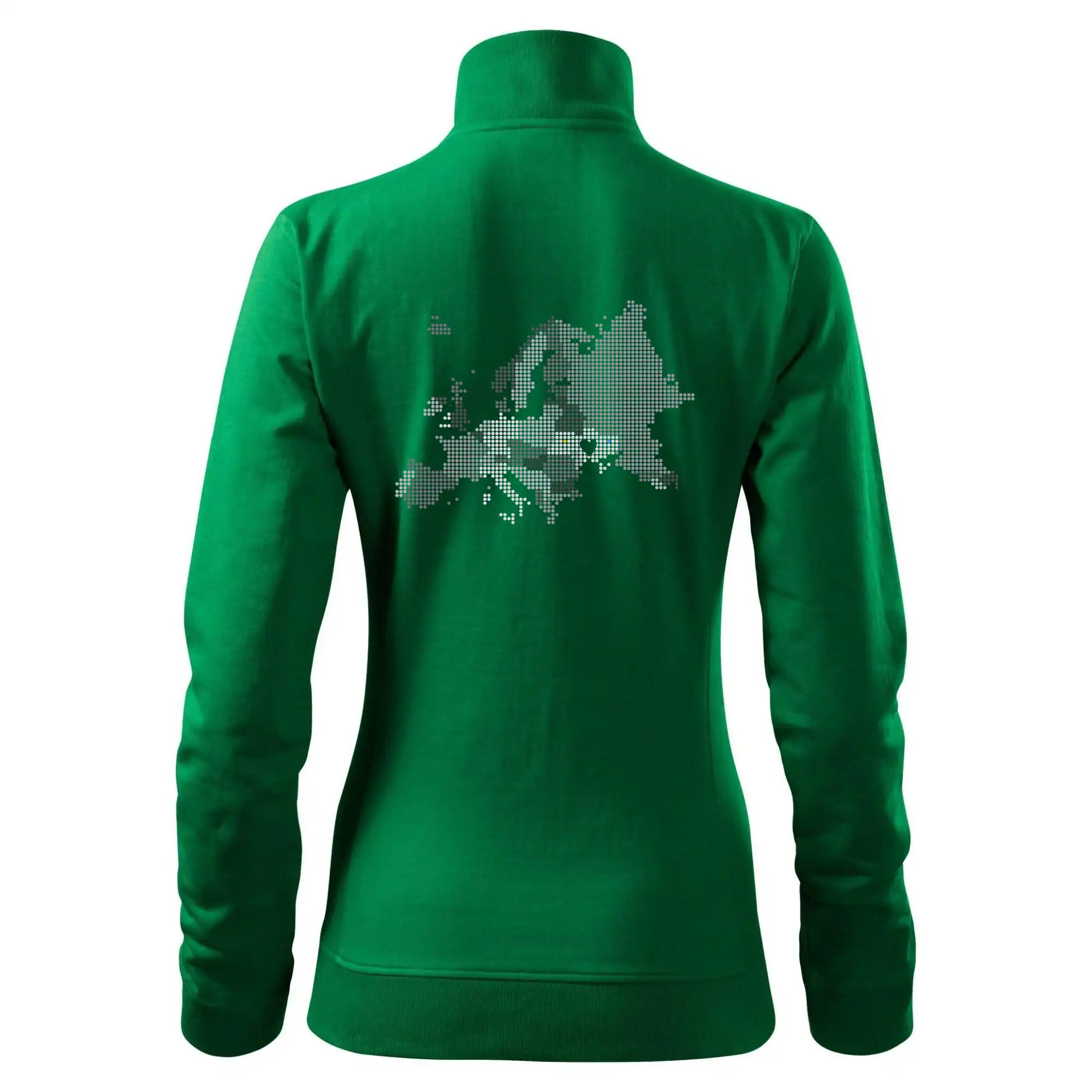 Mapa Evropy - srdce v Ukrajině