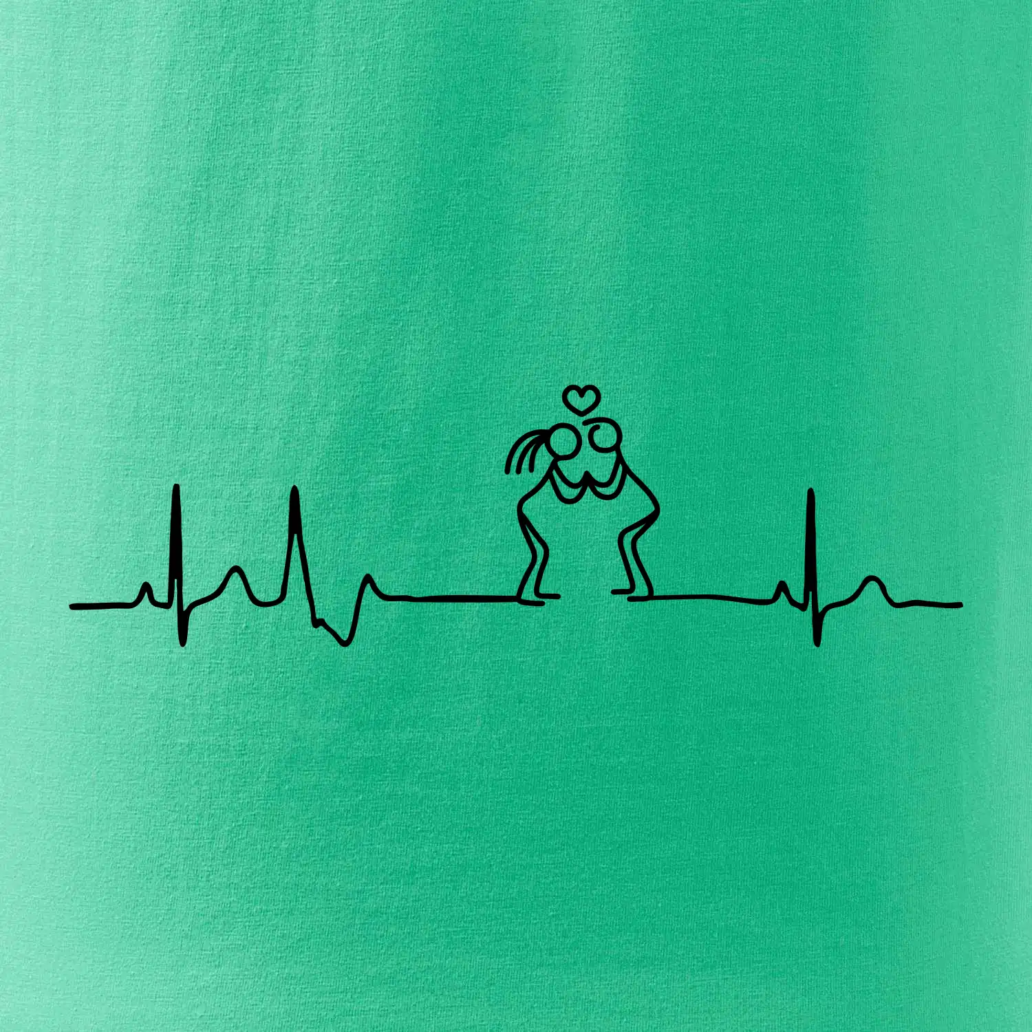 EKG zamilovaný pár
