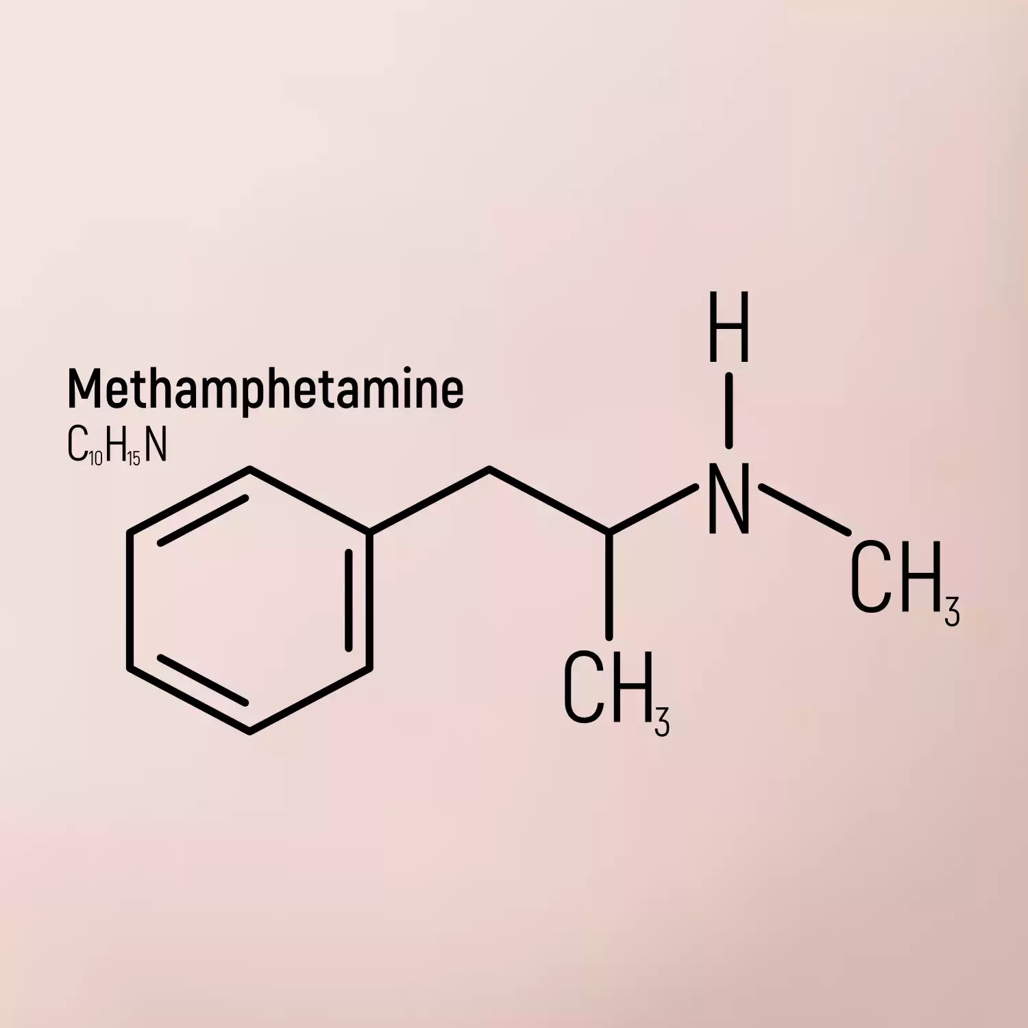 Molekulární struktura Metamfetamin