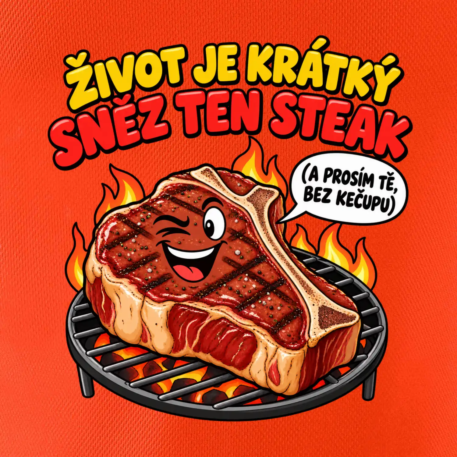 Život je krátký sněz ten steak bez kečupu