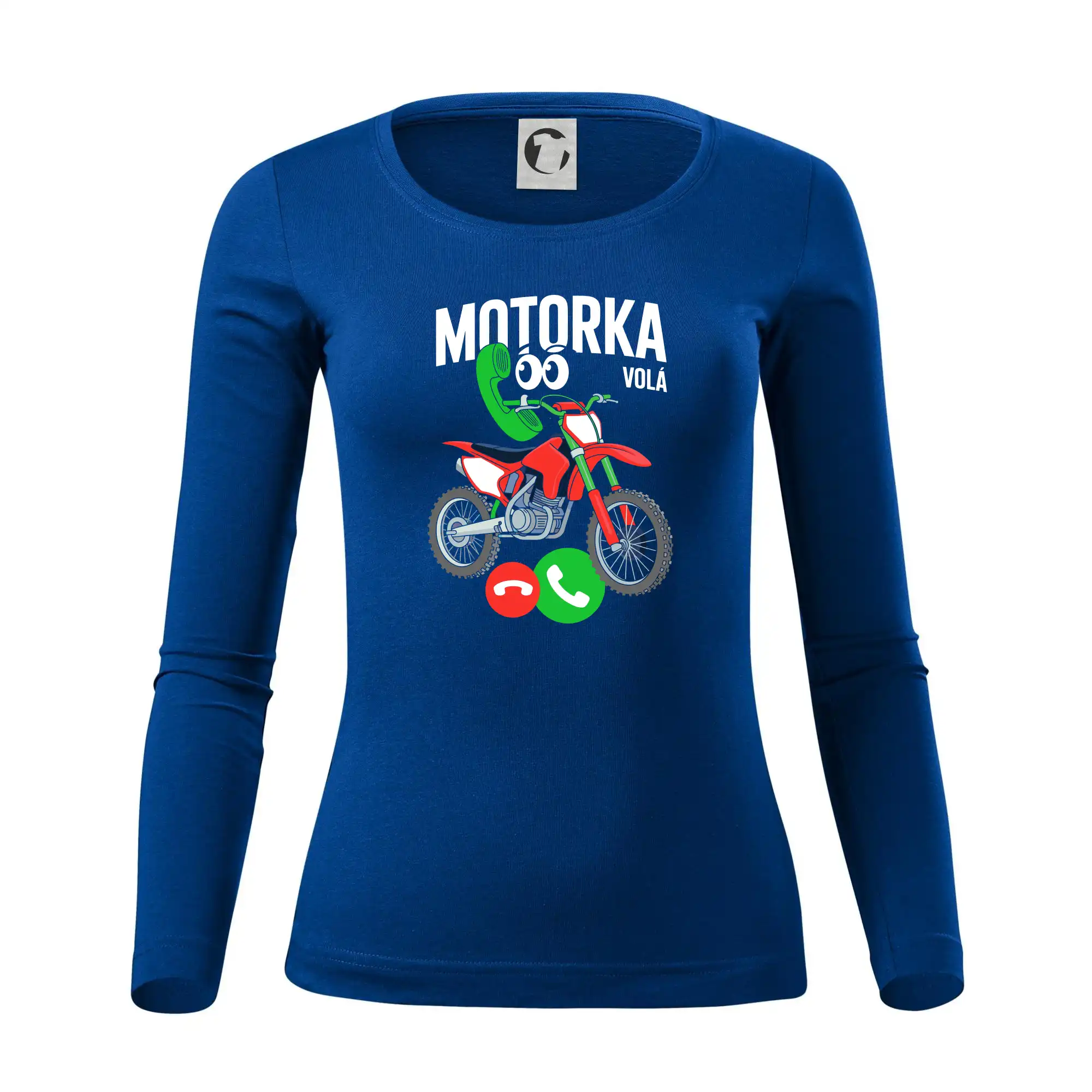 Karikatura motorka cross volá