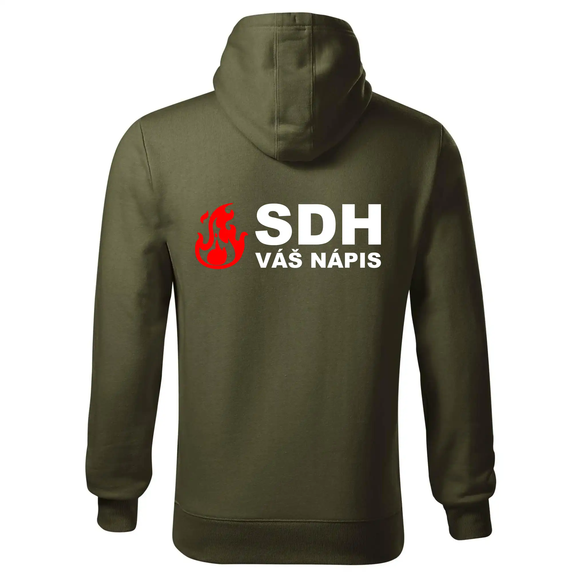 SDH nápis (oheň, název sboru - vlastní nápis)