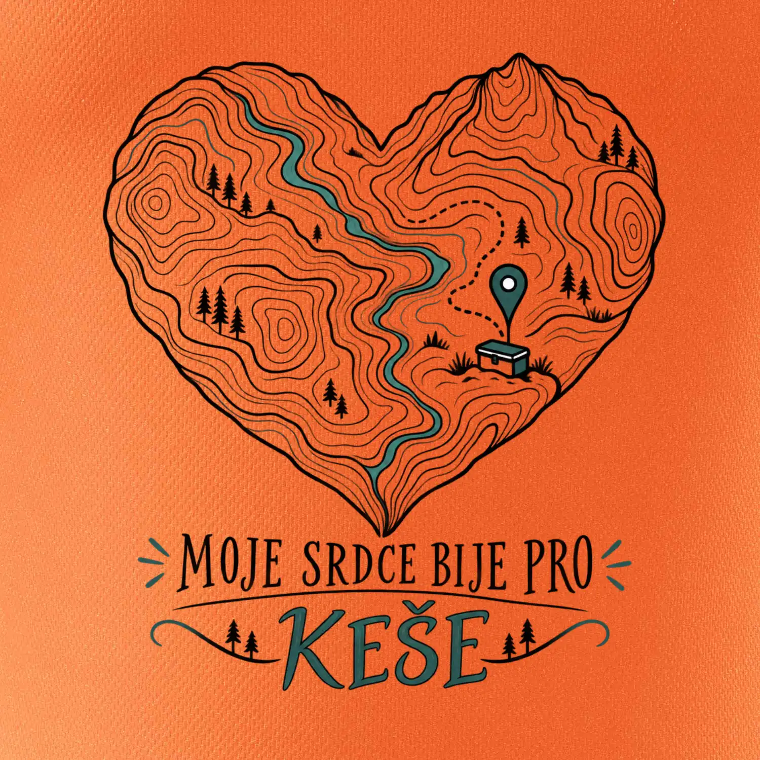 Moje srdce bije pro keše topografické srdce
