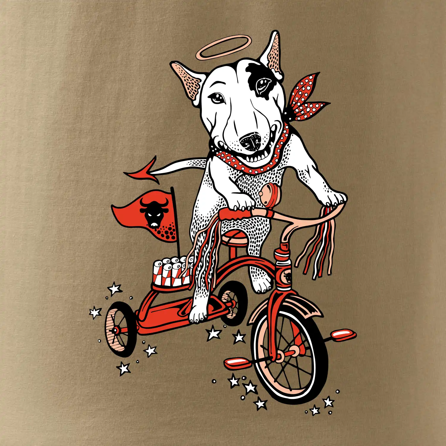 Bull terier anděl (Pecka design)