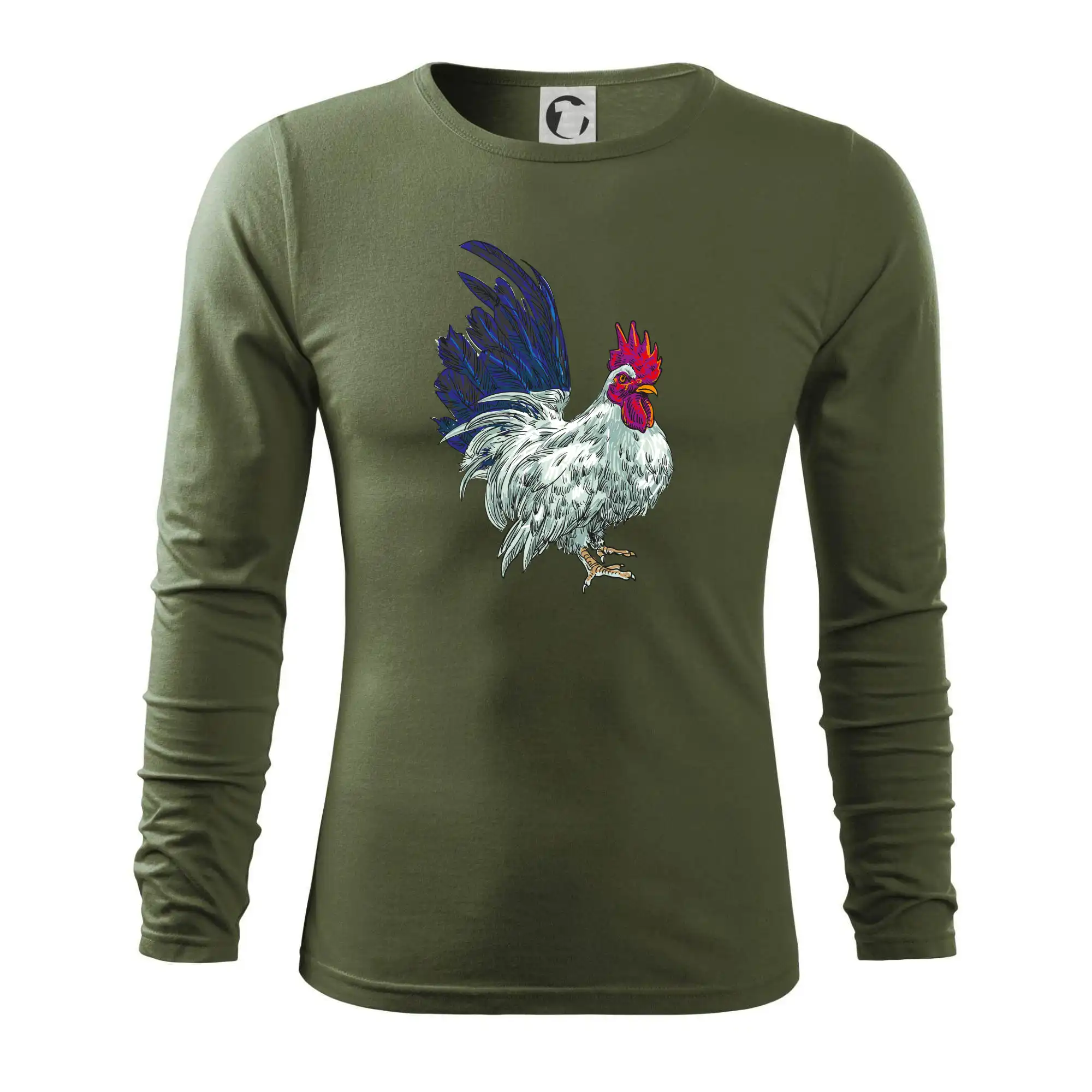 Kohout kreslený bílý