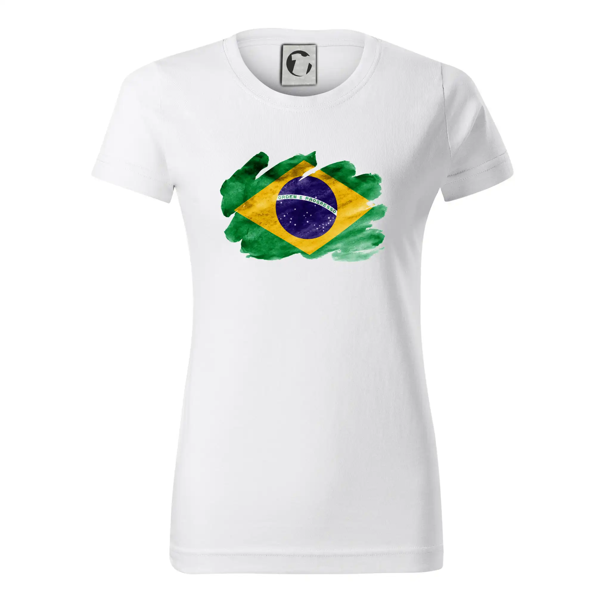 Brazílie vlajka vodové barvy
