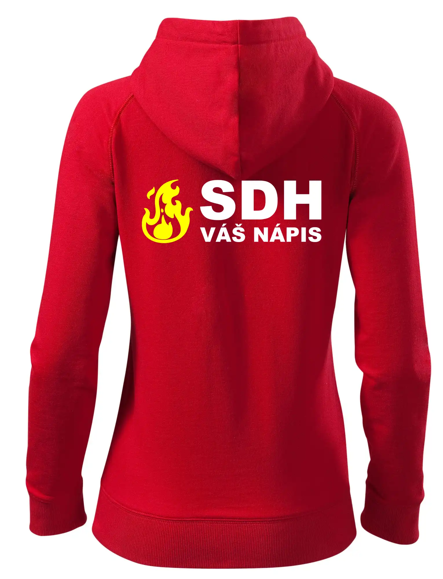SDH nápis (oheň, název sboru - vlastní nápis)