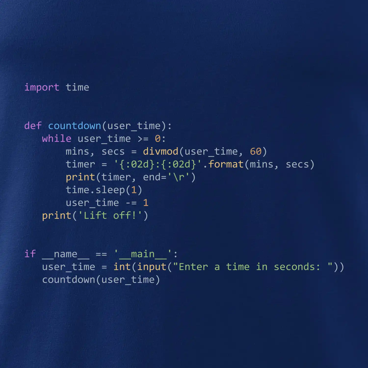 Python Odpočet času