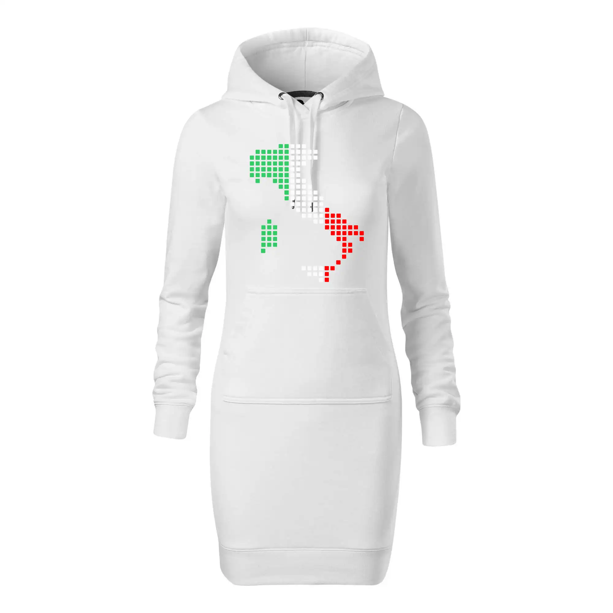 Itálie obrys vlajka