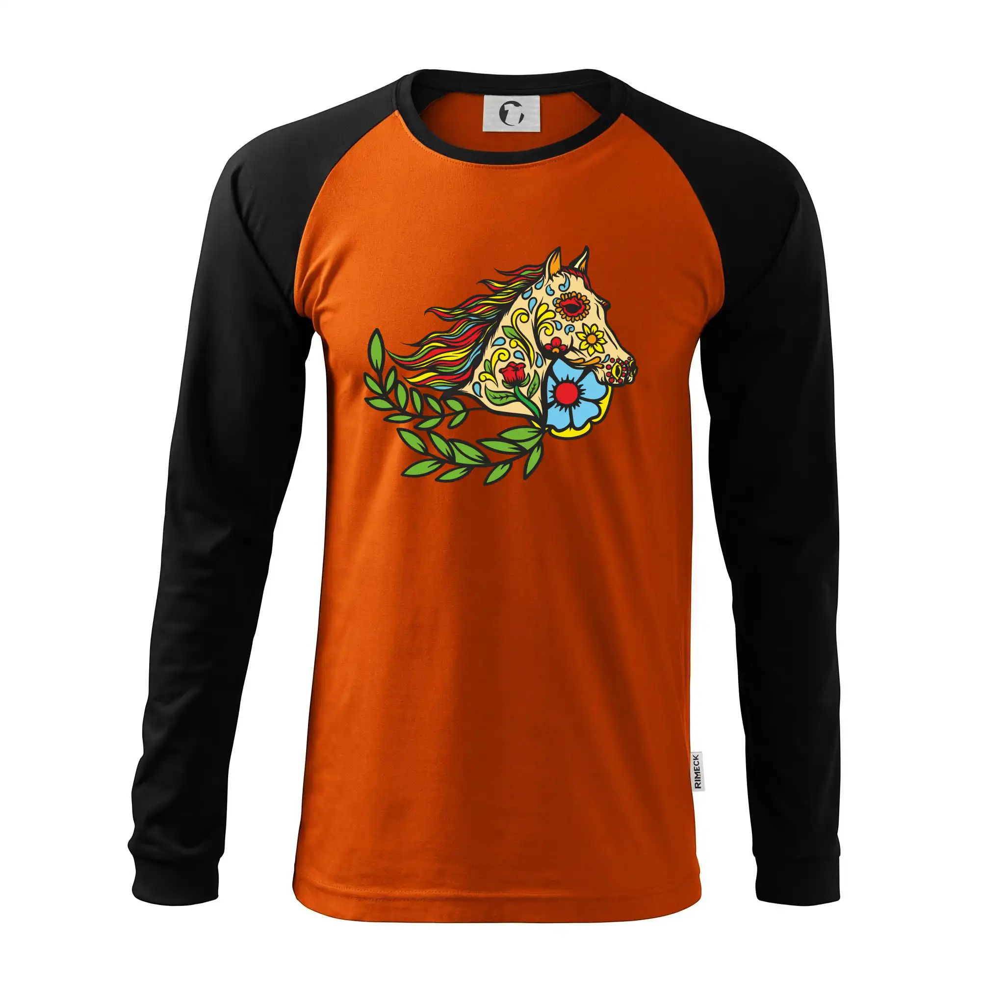 Kůň barevný s listy