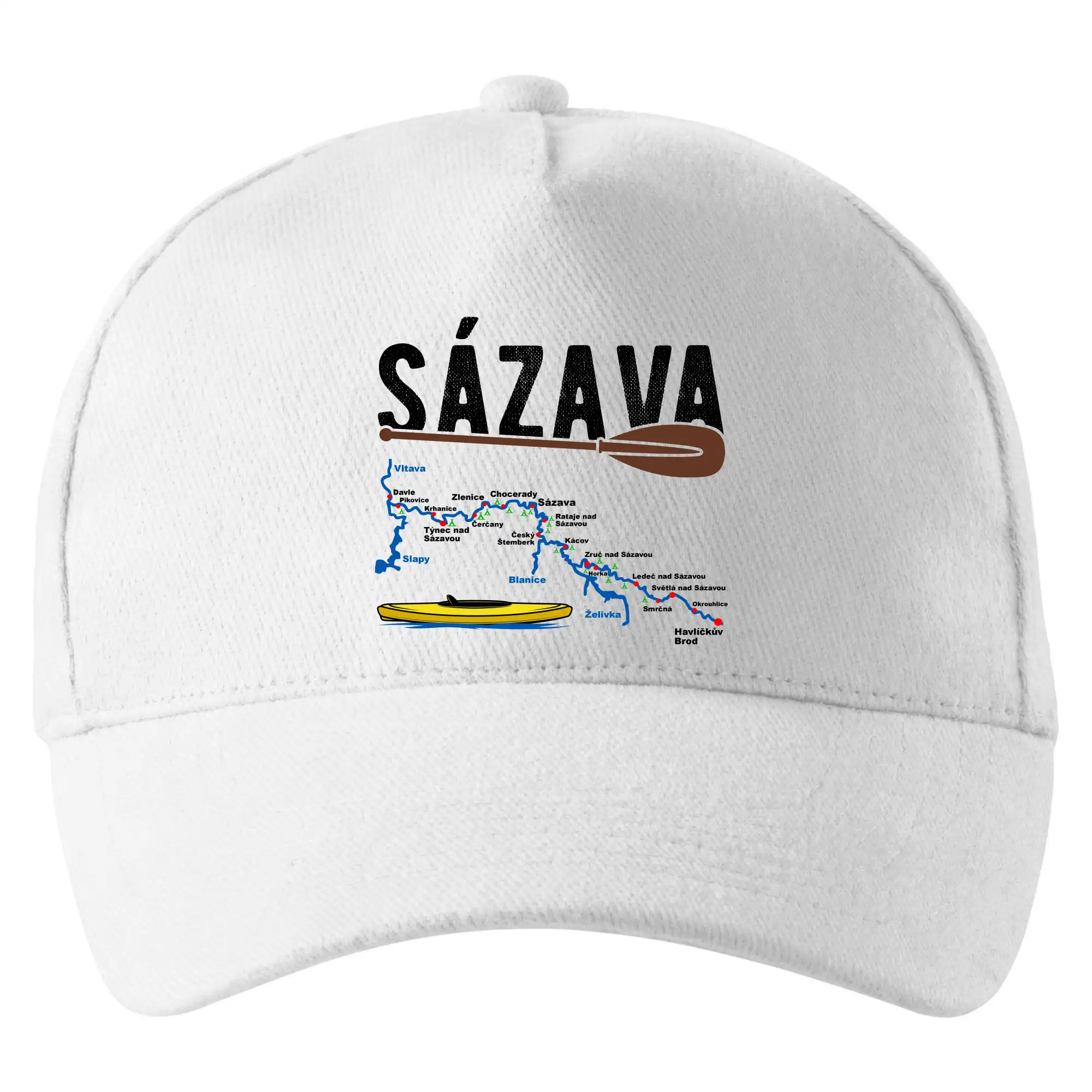 Mapa řeky Sázavy