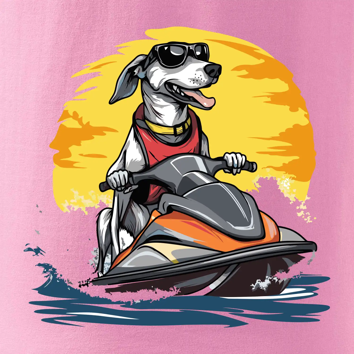 Chrt na vodním skútru