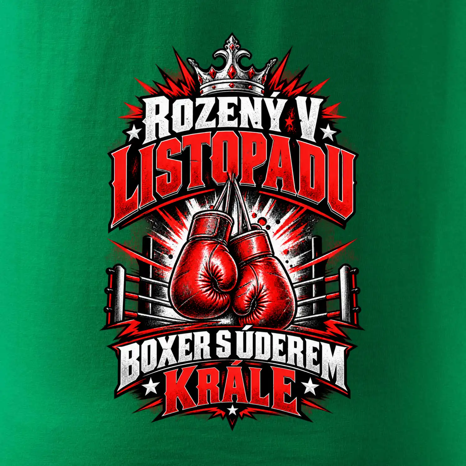 Listopadový boxer s úderem krále