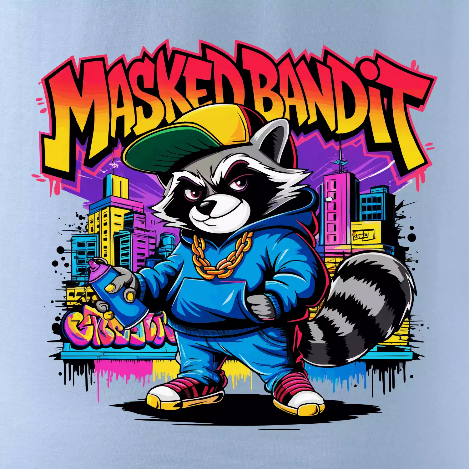 Mýval - masked bandit grafitti