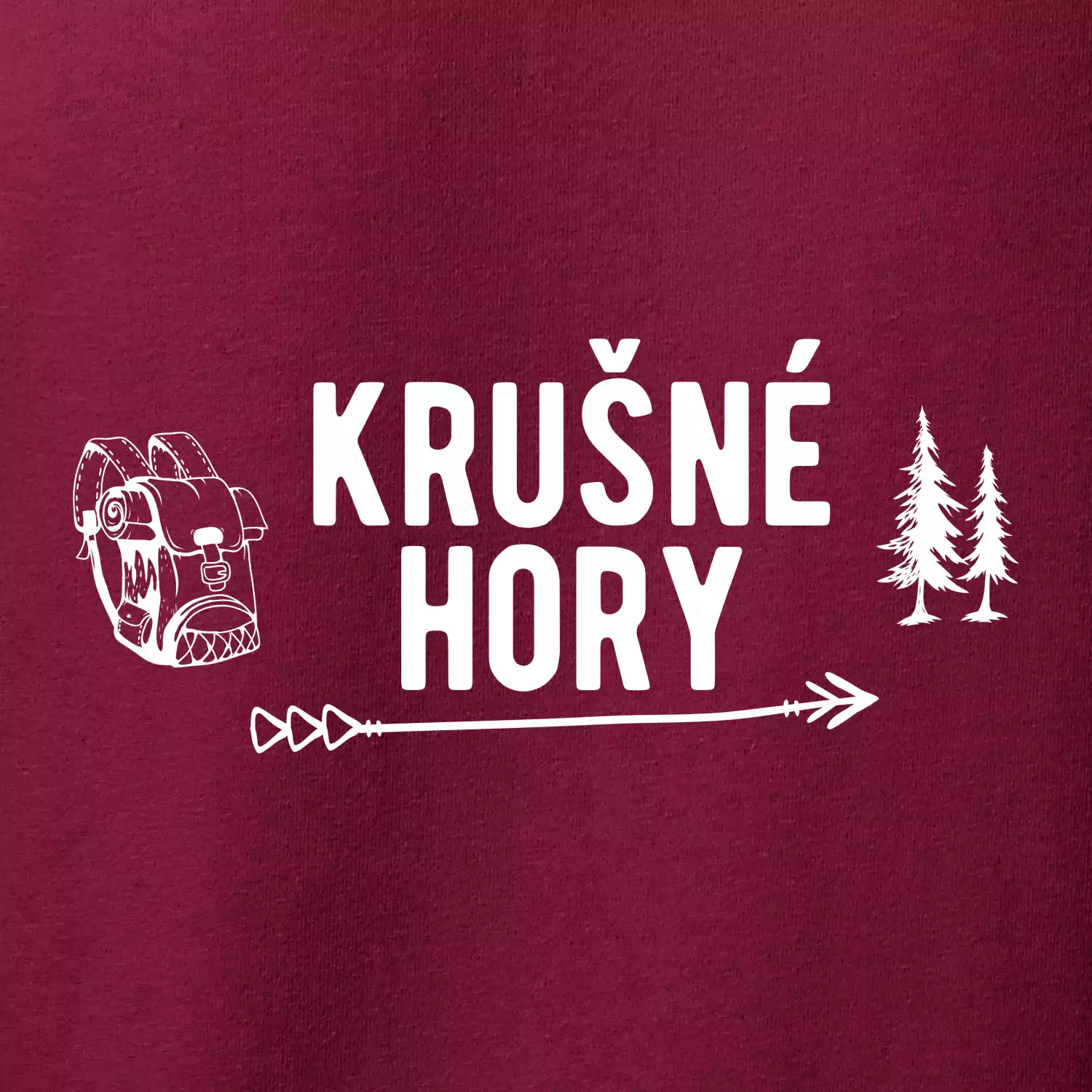 Krušné hory nápis