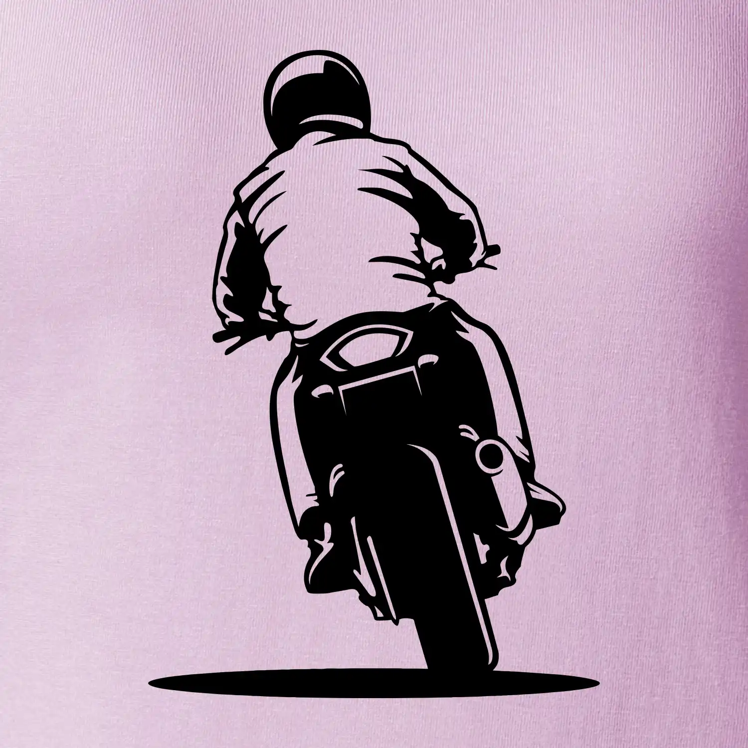 Motorkář na zádech - silnice