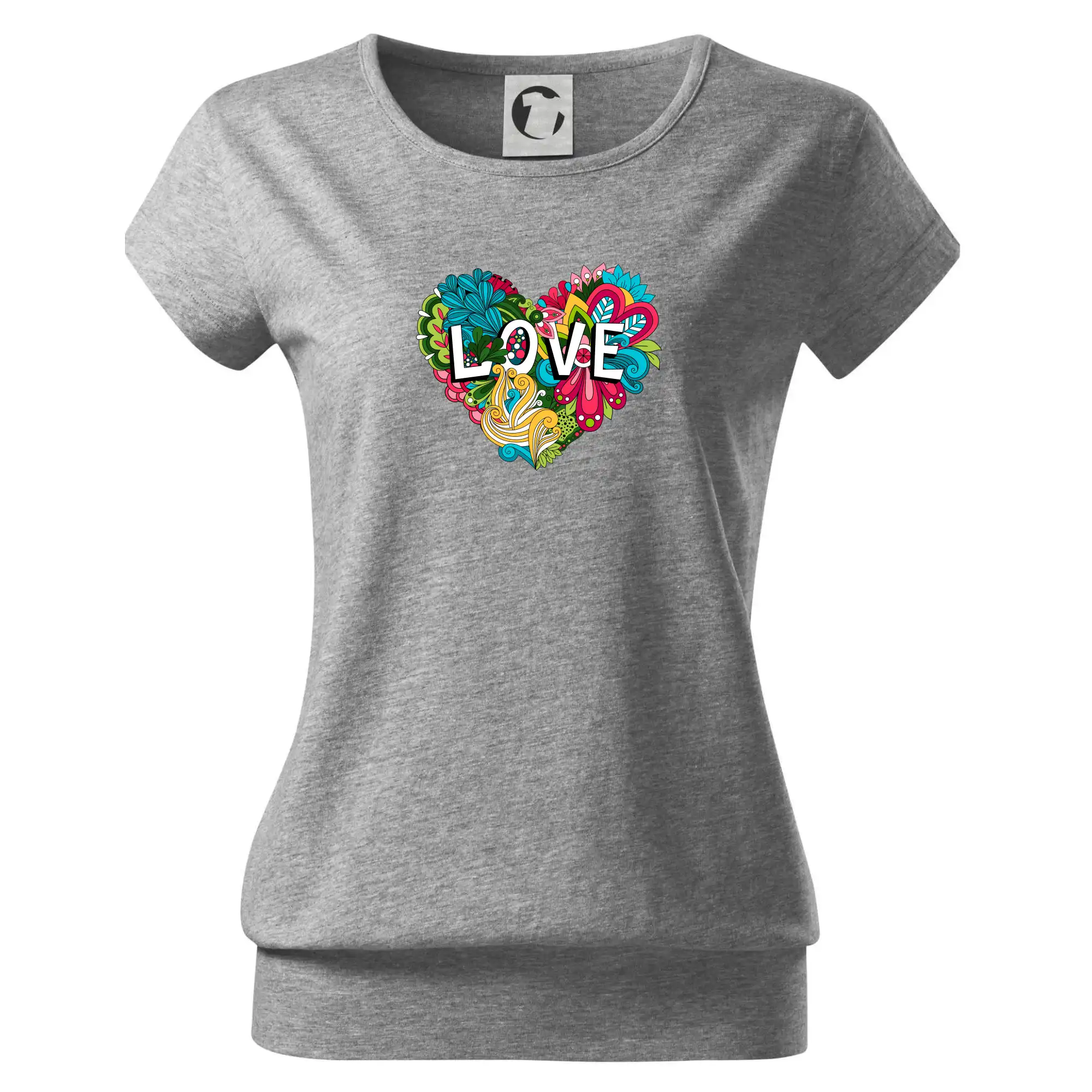 Love nápis květovaný