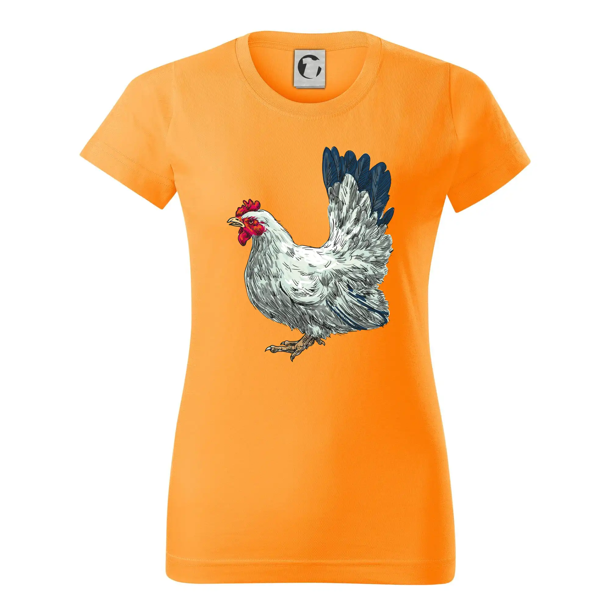 Slepice kreslená bílá