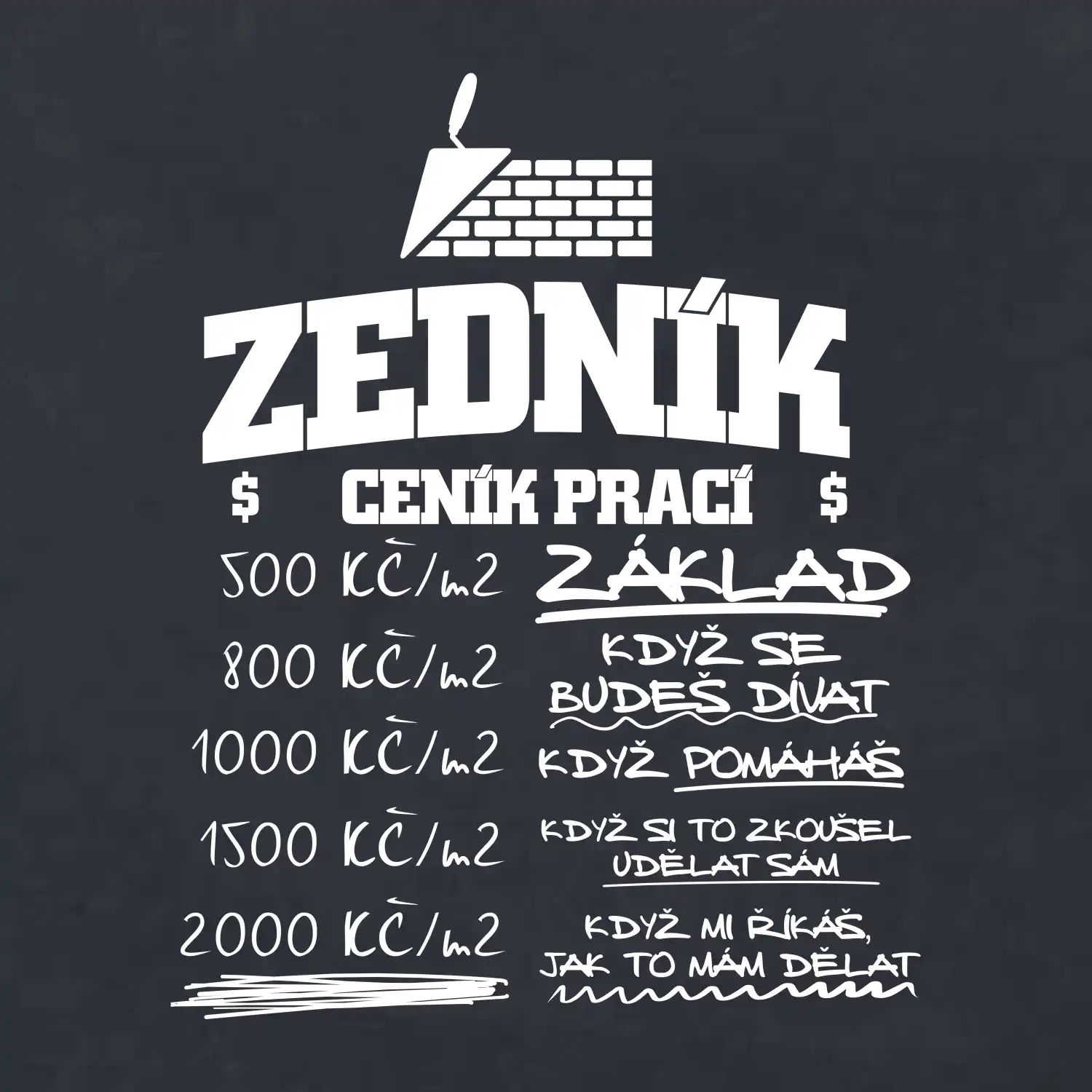 Ceník zedníka - cena za metr