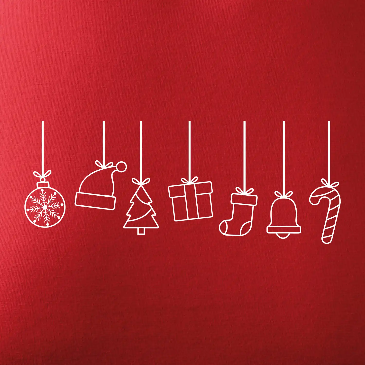 Rodinná vánoční trička  - Vánoční ozdoby na provázku