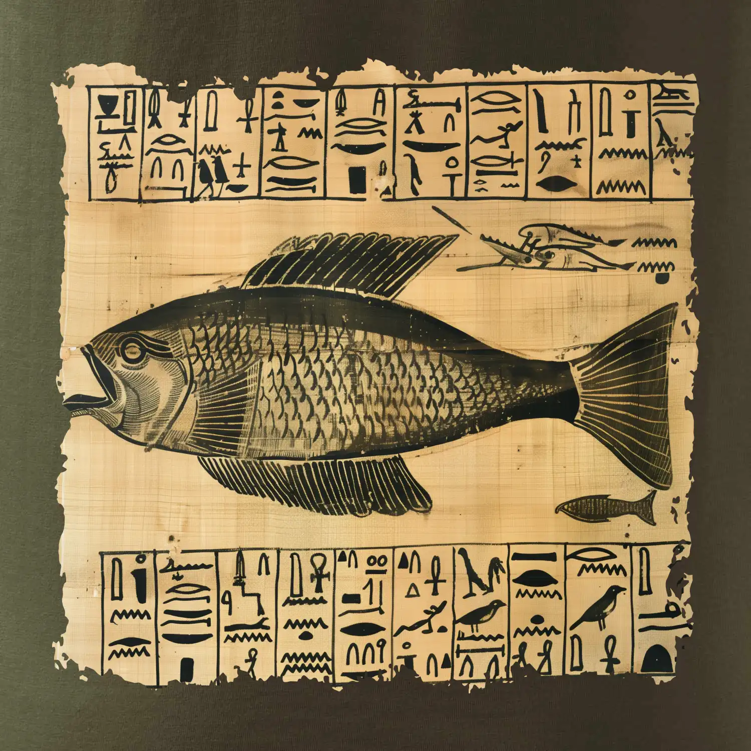 Egyptské hieroglyfy ryba