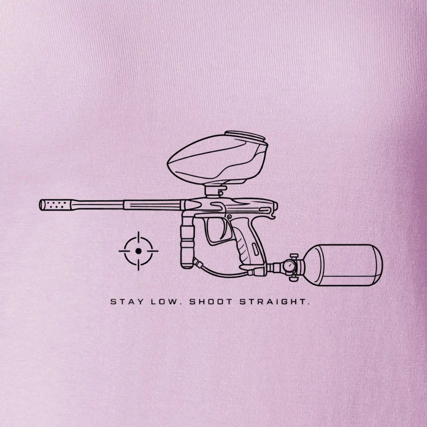 Minimalistický marker stay low shoot straight