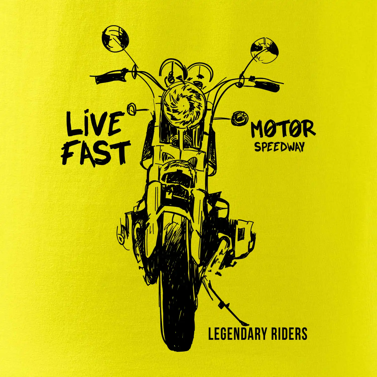 Motorka kresba live fast