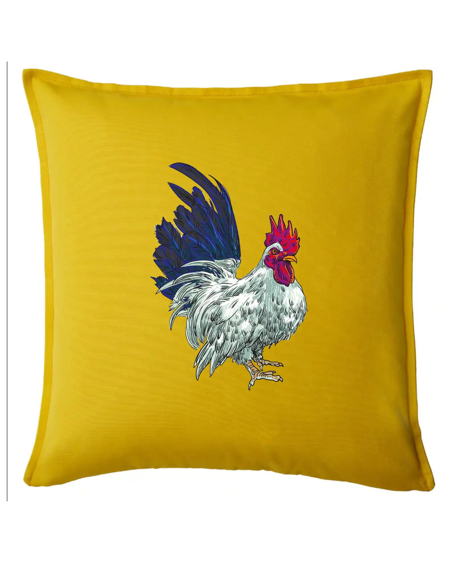 Kohout kreslený bílý