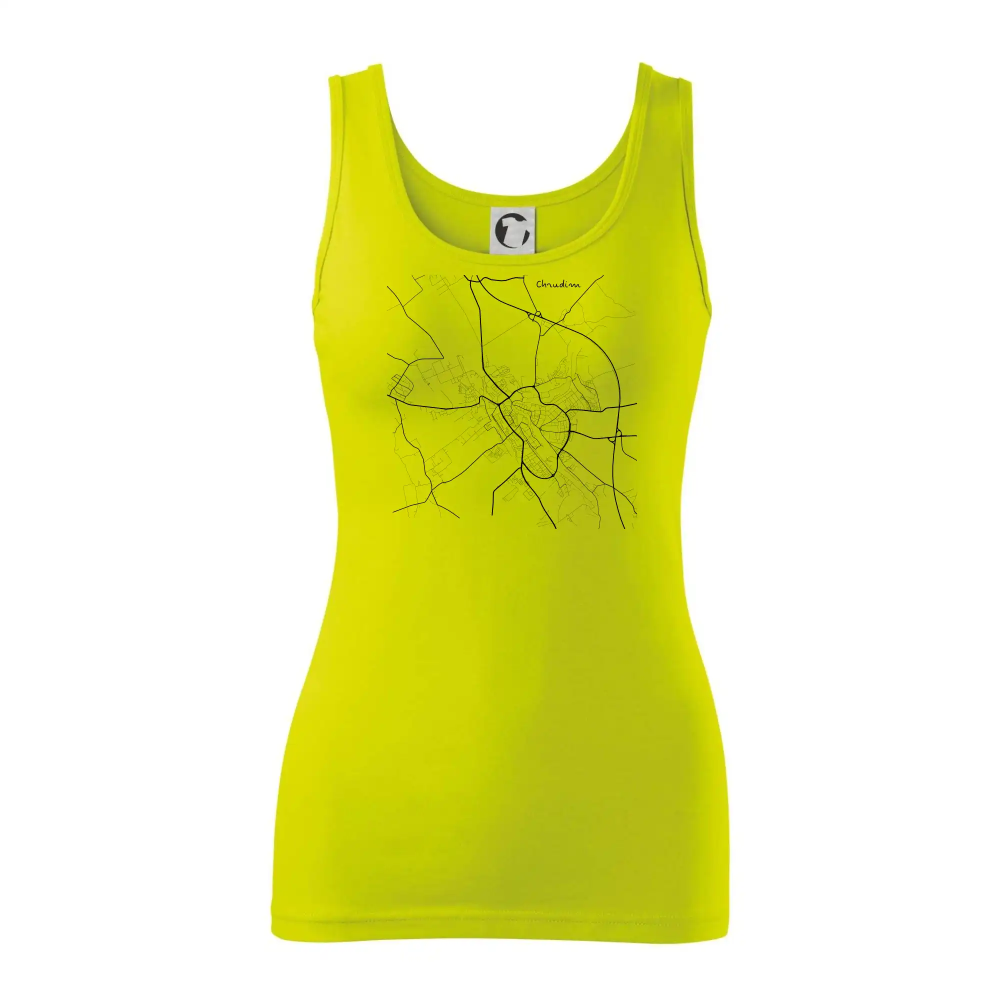 Černobílá mapa Chrudim