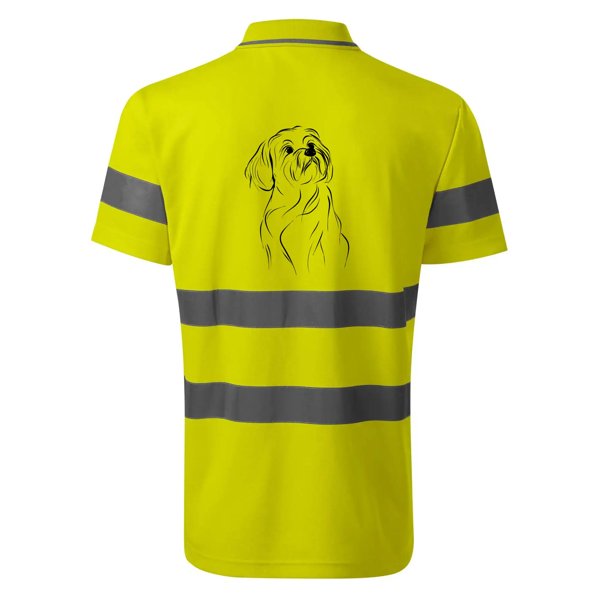 Lhasa Apso černý nákres slabé linky