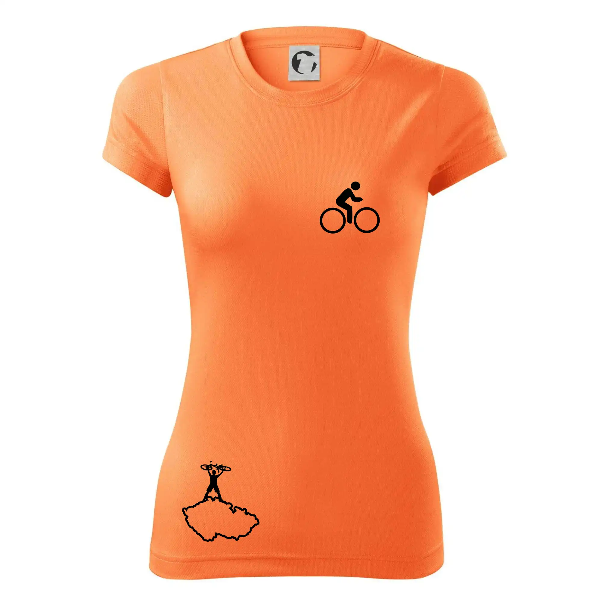 Mapa ČR + kolo na prsu