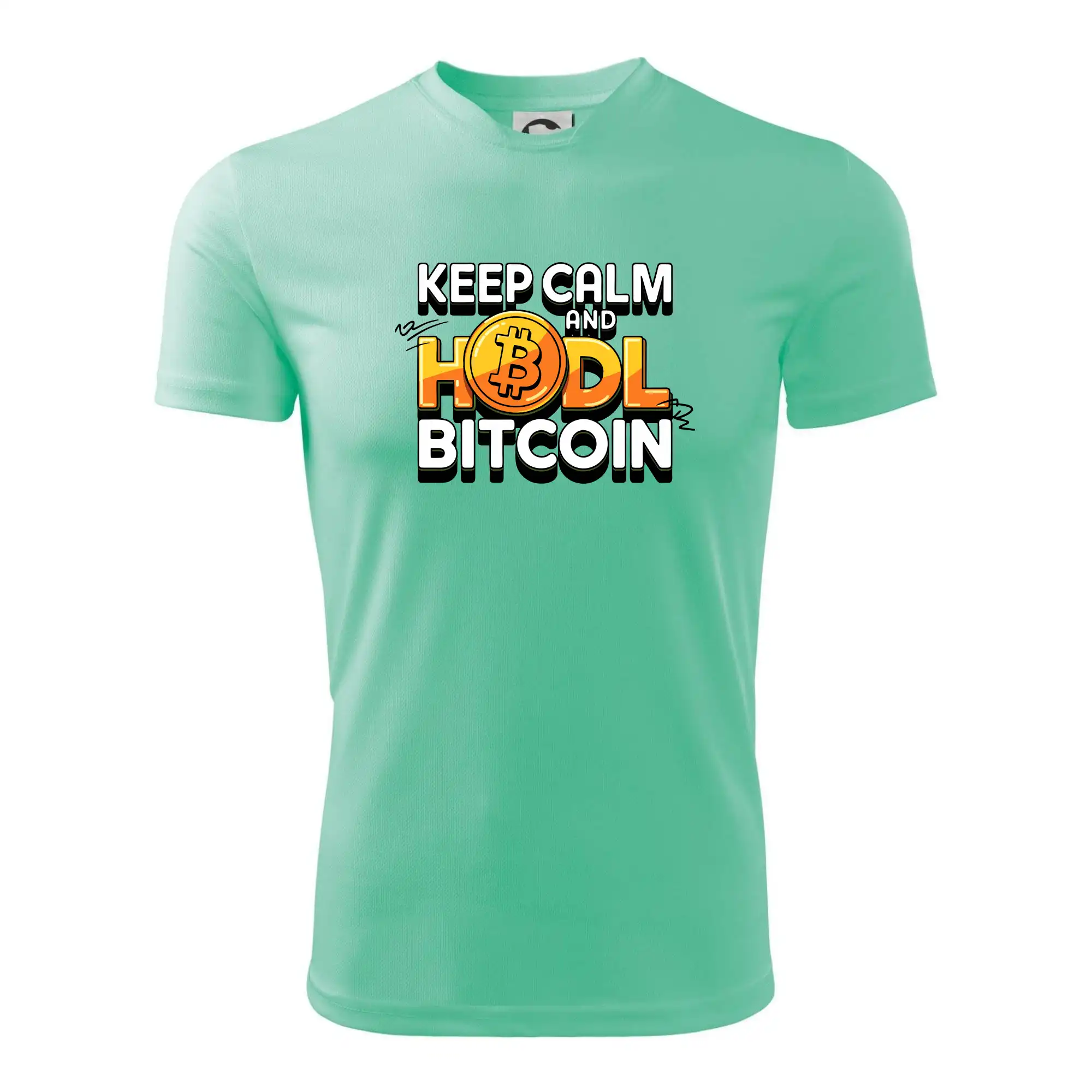 3D nápis Keep Calm and HODL Bitcoin