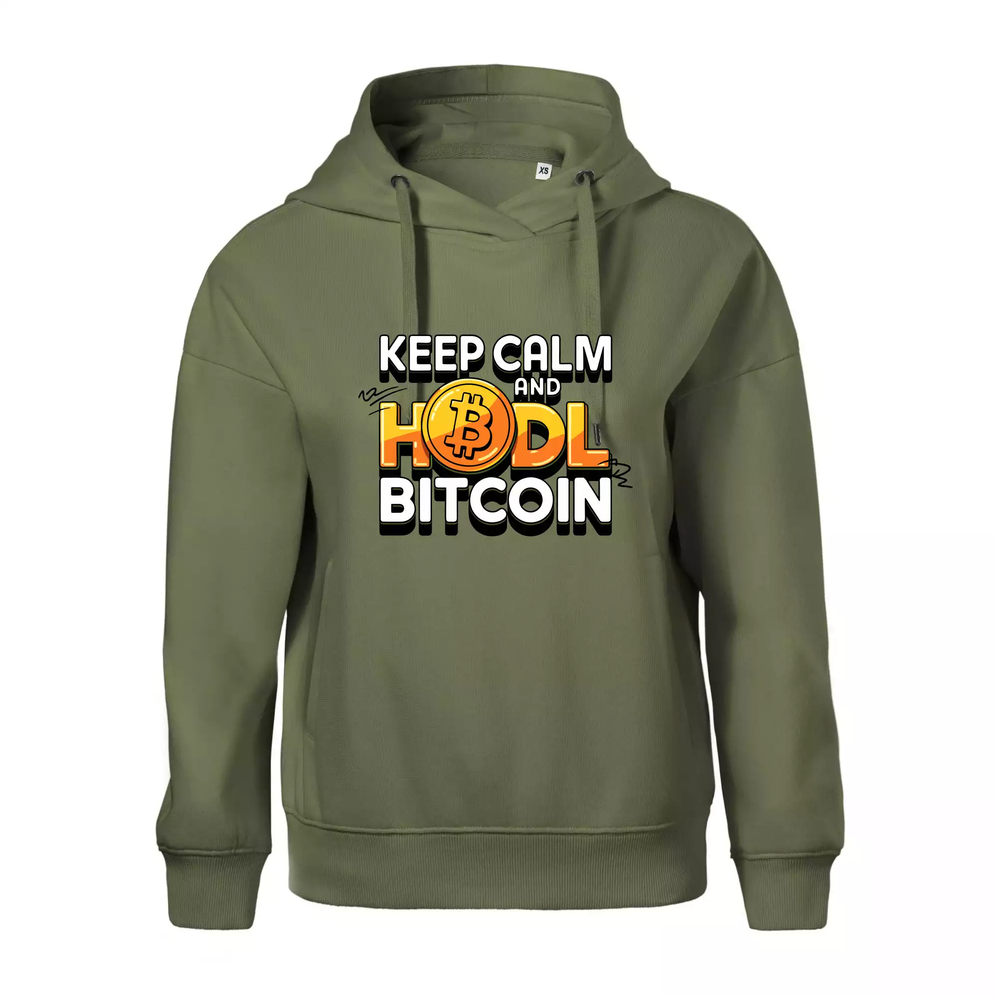 3D nápis Keep Calm and HODL Bitcoin