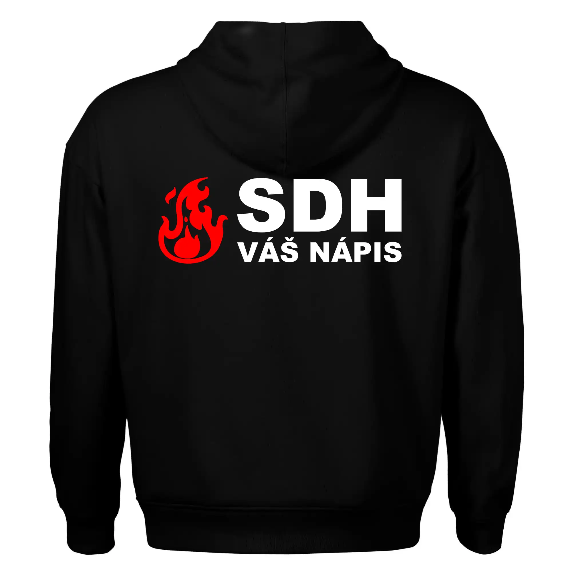 SDH nápis (oheň, název sboru - vlastní nápis)