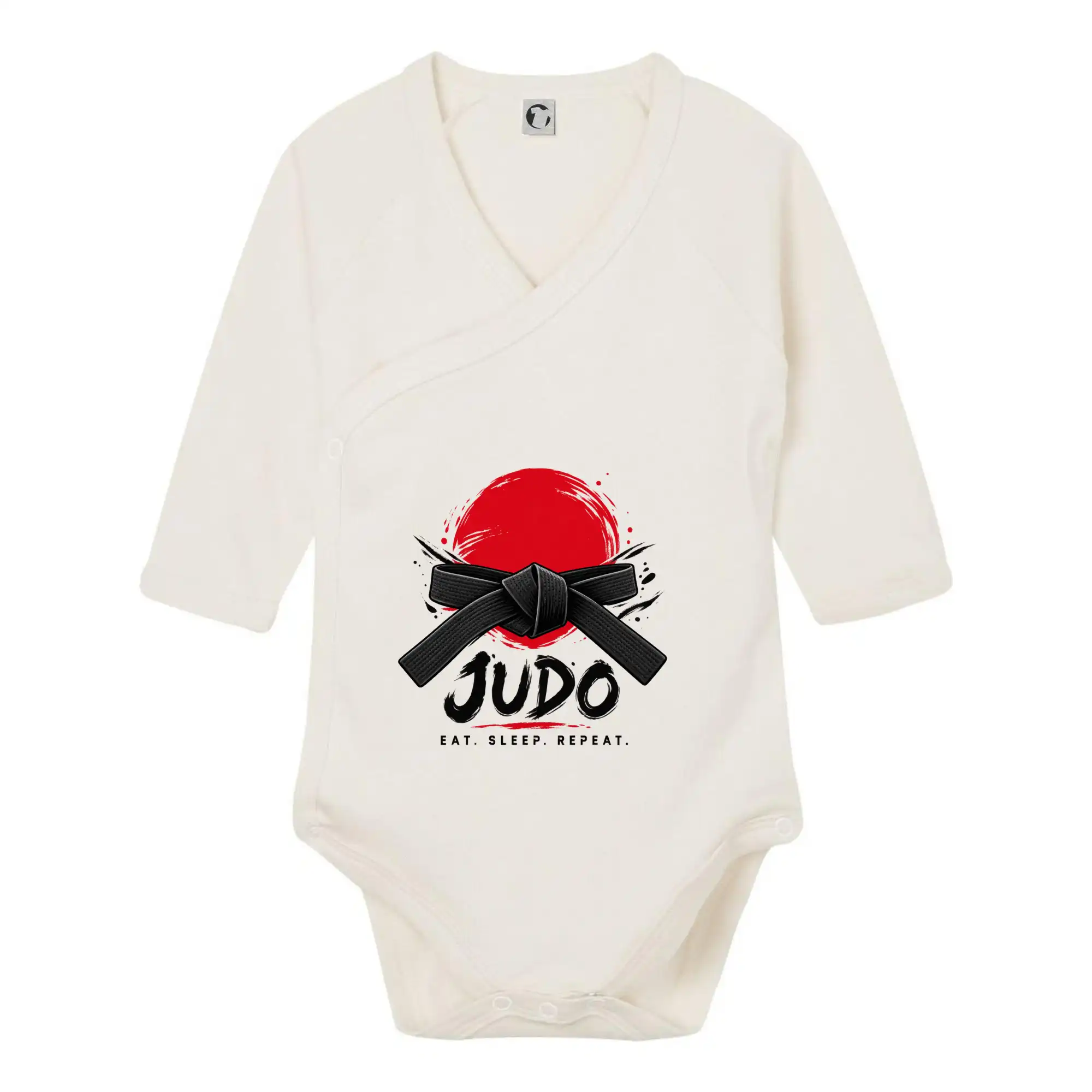 Judo černý pás a červené slunce eat sleep repeat