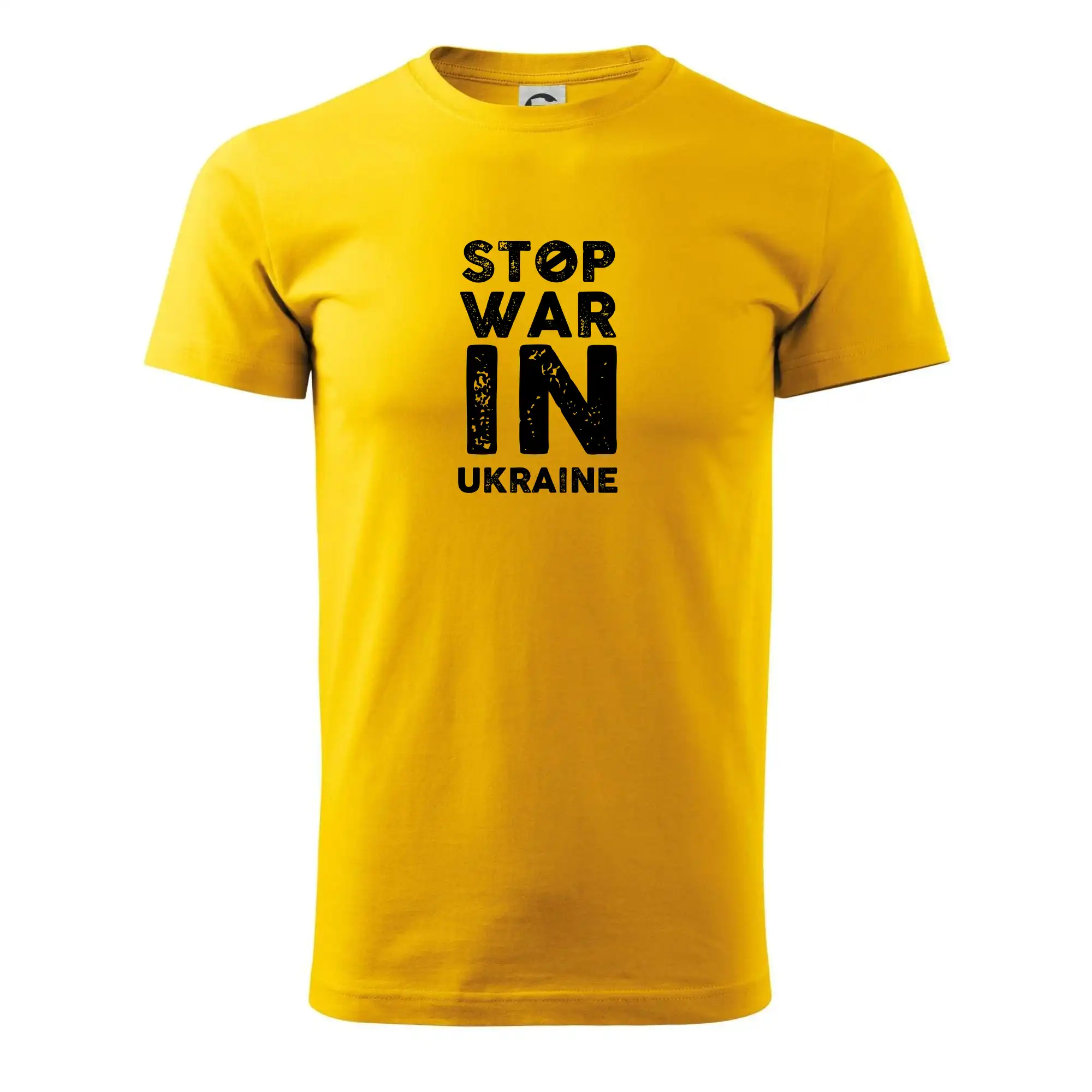 Černý nápis Stop war in ukraine